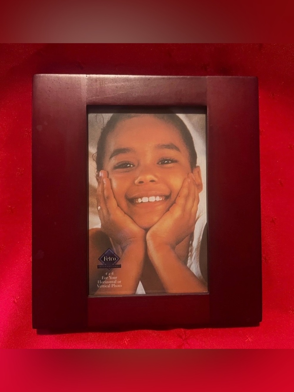 Fetco Red Wooden Photo Frame